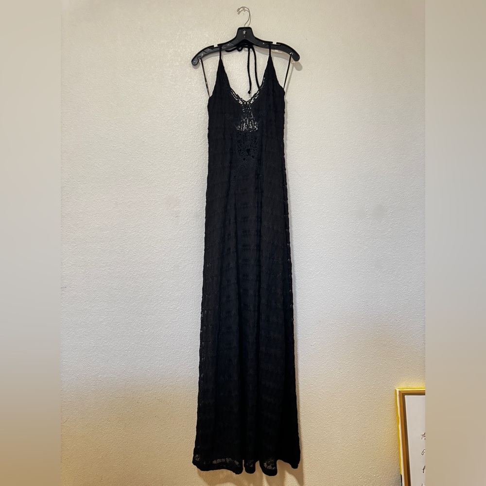 Sky Black Lace Maxi Dress